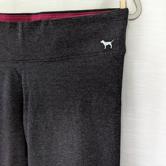PINK Charcoal/Plum Crop‎ Athleisure Leggings - Picture 3 of 6